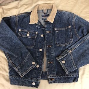 RALPH LAUREN denim jacket with corduroy collar!